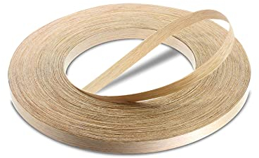 WordPress® 15 mm Eiche Echtholz Kantenumleimer mit Schmelzkleber – 50m Rolle – Einfache Anwendung zum Aufbügeln