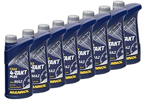 Motoröl Motor Öl MANNOL 4-Takt Plus API SL 10W-40 8 X 1 Liter