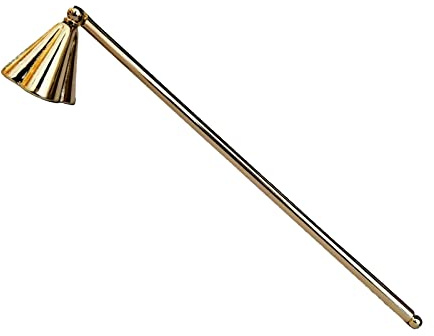 CC Wonderland Candle Snuffer Accessory - Stainless Steel Polished Candle Extinguisher Snuffer Accessory with Long Handle - for Putting Out Extinguish Candle Wicks Flame (Gold)