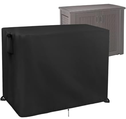 Guisong Outdoor Storage Cabinet Cover, 47 x 25.6 x 37.8,Waterproof& Dustproof Cover for Rubber maid Decorative Outside Organization, Protective Covers for Patio Storage Shed