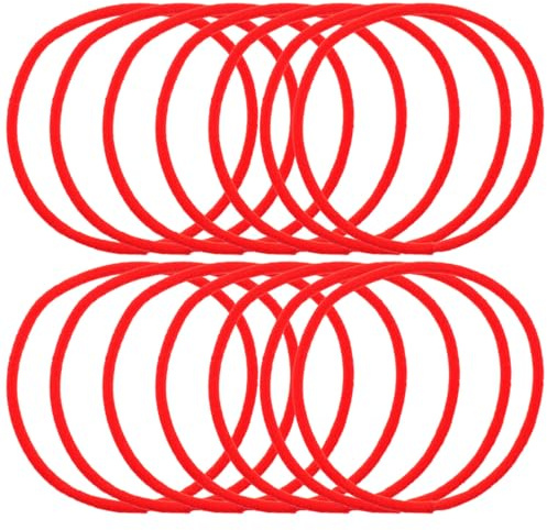 FOMIYES 100 StüCk Haargummis Rot, DüNne Elastische Haargummis FüR Kinder, Nylon+Gummi HaarbäNder, Ideal FüR Frisuren, Partys Und Alltag