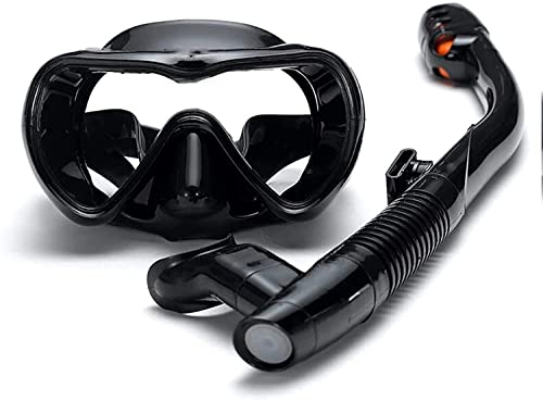 Samnuerly Tauchmaske, großer Rahmen, Taucherbrille, voll atmend, beschlagfrei, Schwimmbrille, Maske, Vollgesichts-Schnorchelmaske (E)