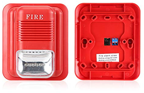 Sirène D'alarme, Stroboscope D'alarme Incendie, Boîte D'alarme Factice avec Led Clignotante, Alarme, Lumière Stroboscopique D'alarme Incendie, Stroboscope D'alarme Incendie,
