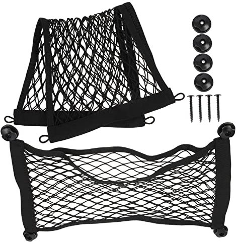 DRESSOOS 2St Dehnbares kleines Frachtnetz Autonetztasche Handtaschenhalter Kfz-Ladenetze Auto-Deckennetz Autositz Organizer Vordersitz Rücksitz Gepäcknetz Stamm Zubehör Abs