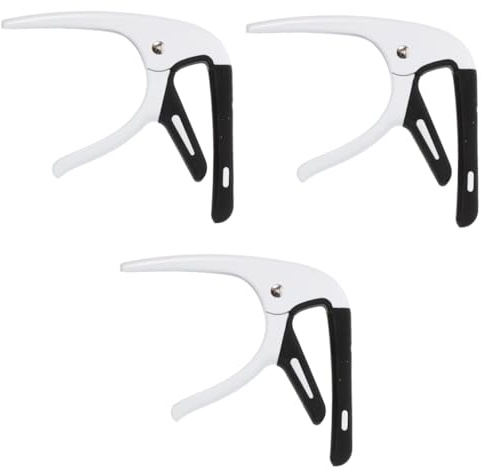 ibasenice 3sets Guitar Capo Clamp Design Portable for Acoustic and Classical Guitars Includes Picks for Tuning and Playing