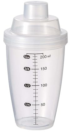 Botella mezcladora de proteínas, vaso mezclador de 200ml, botella mezcladora multifunción fácil de limpiar, transparente para cafetería, deportes,