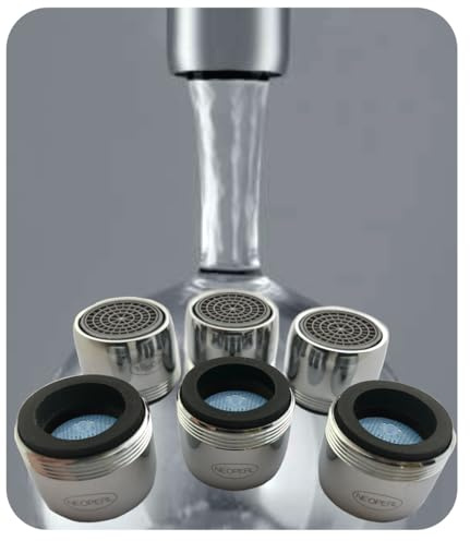 Neoperl Crystal Clear Faucet Aerator 1.8 gpm Low Flow Silky Smooth Laminar Stream Regular Dual Threaded 34 1200 5 Kitchen Bathroom (6 Pack)