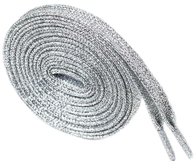 Hrlace 2 paia di lacci con glitter da 1 mm di larghezza, colorati, per scarpe da ginnastica fai da te, scarpe in tela, lacci in corda, sneaker, 110 cm