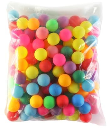 HENANX Tischtennisbälle, farbige Tischtennisbälle, kleine Bälle für Kunst und Handwerk, Partyspiel, 50 Stück