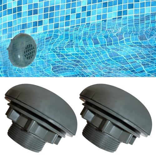 Hekasvm Einlass/Auslass Ventil für Kompatibel mit Coleman, Intex, Bestway, Oberirdischen Poolfilterpumpen, Poolpumpen-Ersatzteilen, für 1-1/2 Zoll Schlauch (Filterventil x 2)