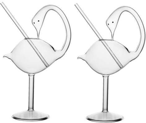DECHOUS Forma di Cigno Bicchiere da Cocktail in Vetro 178ml