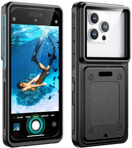 Focusor Coque Étanche Universelle de Téléphone Portable,IPX8 Professionnel Pochette de Plongée Protection [Fonction Test D'étanchéité] [Écran Tactile sous l'eau] pour iPhone Samsung 6.1-6.9,Noir