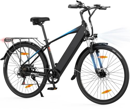AOIHO E Bike 28 Zoll 48V 499.2Wh Abnehmbarer Akku, 100 km Reichweite | E Bike Herren & E Bike Damen 250W 55Nm Motor, Elektrofahrrad 7-Gang, LCD-Display, 4 Fahrmodi, Citybike für Stadtpendler
