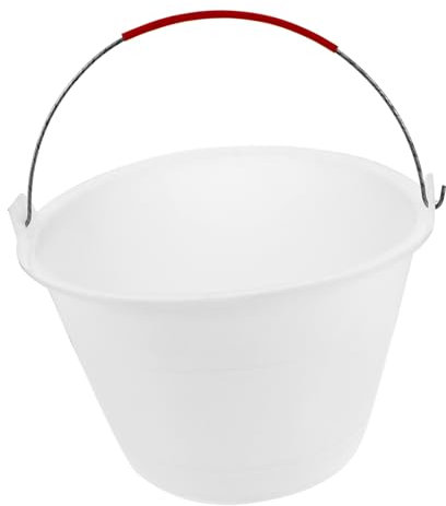 HOMSFOU Seau Plastique Renforcé pour Ciment Et Sable avec Poignée pour De Construction Utilisation Polyvalente