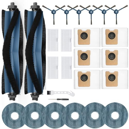 Bluearks 23-in-1 Replacement Parts Kit for Eufy RoboVac C20 Omni – Includes 2 Roller Brushes, 4 HEPA Filters, 6 Mop Pads, 6 Side Brushes, 6 Dust Bags, Cleaning Tool & Screwdriver