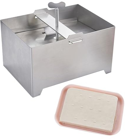 Patifirst Presse à Paneer - Moule à Fromage avec Bac Récepteur et Système d'Égouttage,Fabricant de Paneer en Acier Inoxydable pour Cuisine Salle à Manger Camping Restaurant Pâtisserie Domestique