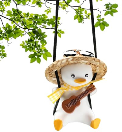 Ornement De Canard Voiture Swinging - Décoration Balade Guitare, Accessoire Rétroviseur, Nouveauté, Swing | Intérieur La Pour Les Véhicules Des Conducteurs, Cadeau Adolescents