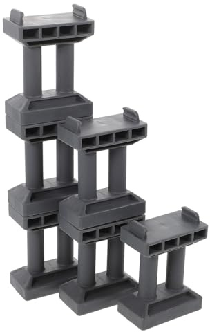 FIXOSHEE 6 Piezas Soportes para Puente de Tren Juguete para Modelo de Pilastras para Maquetas de Vías y Escenarios Ferroviarios y Apilable Compatible con Sistemas de Tren de Madera