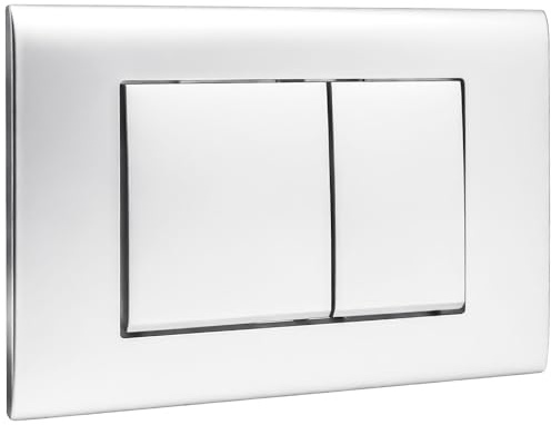 WC Drückerplatte Betätigungsplatte Spülkasten Ersatzteile,Kompatibel Mit Geberit Sigma01 20,30 UP300 & 320,Doppelspülung,115770115，Abmessungen 245×164 mm（Weiße）