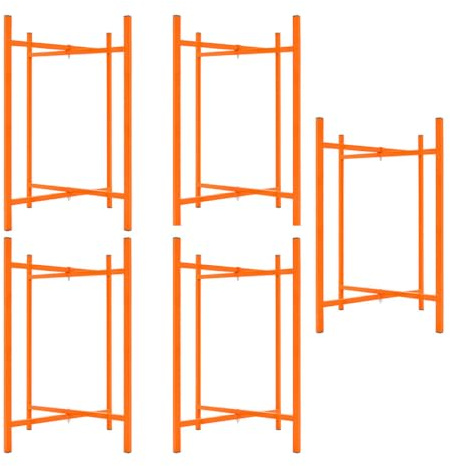 Mortar Spot Board Stand x 5 Heavy Duty 30 750mm High Powder Coated Steel Box Section Frame Locking Mechanism Adjustable Foldable Design Easy Storage Bricklayers Plastering Holder Fixing Kit Included