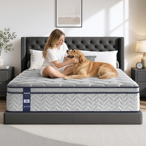 TVVTO Double Hybrid Mattress 4FT6-10.2Inch Medium Firm 135x190x26cm