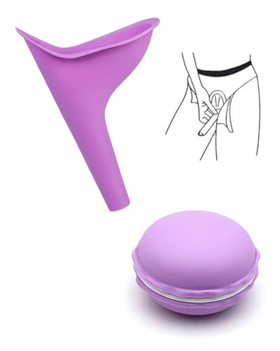 LEEQBCR Mear de pie para mujer, orinal para mujer, orinal de embudo reutilizable, portátil y plegable, fácil de llevar, para festival, camping, aseo para camping, senderismo