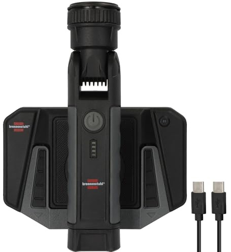 Brennenstuhl Professional Wireless Charging | Set Taschenlampe TL 1000 ACW + Pad WCP, Akku LED Taschenlampe 1000lm, IP54, Magnet, induktive Ladestation 10W