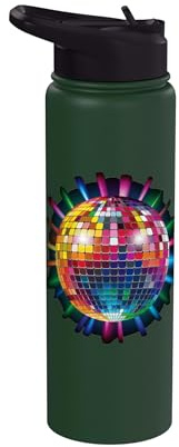 Colored Disco Ball Vintage Retro House discoball Cool Party Stainless Steel Insulated Water Bottle