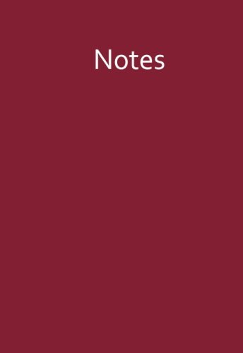Mini - Notizbuch ca. A6 - liniert - Rubinrot: Notizen, Notes - kleines Notizheft, weinrot / dunkelrot