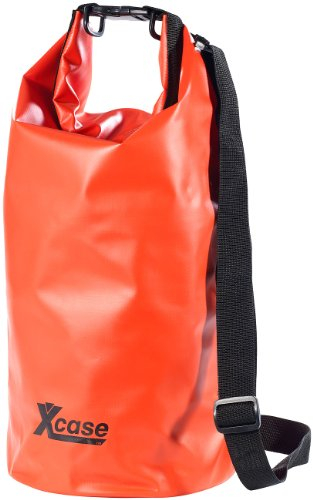 Xcase Sack wasserdicht: Wasserdichter Packsack 16 Liter, rot (Seesack LKW Plane, Packsack aus LKW-Plane, Reisetasche)