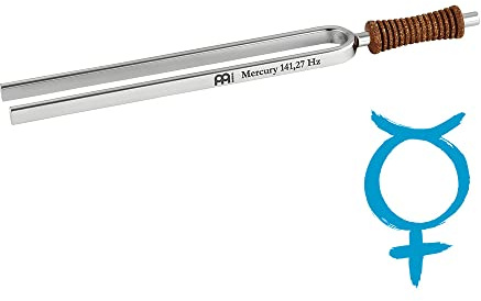 Sonic Energy Planet stämgaffel – kvicksilver 141,27 Hz/Cis3 – för meditation, terapi, hem – inkluderar bomullspåse (TF-ME)