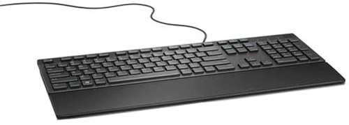Teclado con Cable Dell KB216, Español (QWERTY), Negro, Teclas Chiclet | Peso 589.67 g con embalaje, ideal para uso doméstico y de oficina
