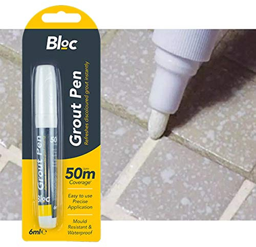 Lizzy Grout Pen Tile Grout Restorer | Waterproof Grout Marker for Kitchen & Bathroom Tiles | Revives & Refreshes Grout Lines | Precision Applicator | Anti-Mould & Water Resistant