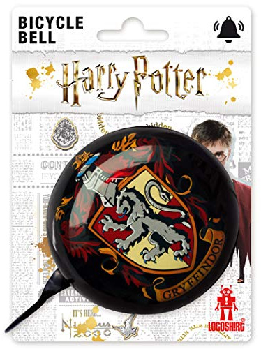 Logoshirt®Harry Potter - Gryffindor Logo I Fahrradklingel Groß Ø 80 mm I Motiv Klingel Fahrrad Retro I aus massivem Stahl I Lizenziertes Originaldesign