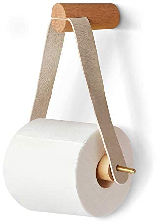 Toilettenpapierhalter Holz Ohne Bohren, Nordic Kreative Rollenhalter Badezimmer Retro Klopapierhalter