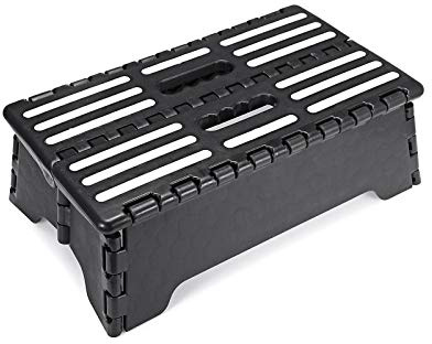 5 Inch Folding Step Stool with Non-Slip Mat. Made of Incombustible Plastic, Can Withstand Over 250 Pounds. Collapsible Step Suitable for Kitchen, Bathroom, Bedroom, Camping, Travel ect