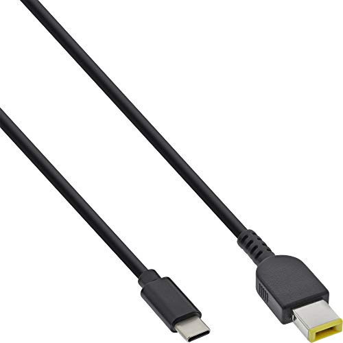 Inline® USB Typ-C zu Lenovo Notebook (rechteckig) Ladekabel, 2m / Hinweis: Netzteil mit 65 W und 3,25A/20V erforderlich (Nicht im Lieferumfang enthalten)