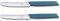 Victorinox Swiss Modern Set di coltelli da spuntino, 2 pezzi, lama extra-affilata, lama seghettata, 11 cm, acciaio inossidabile, blu
