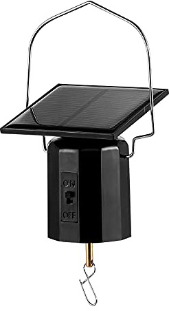 Revolving Solar Powered Wind Spinner Motor for Hanging Garden Spinners and Wind Chimes, Rotating Solar Energy Operated Motor for Wind Spinner Patio Garden Lawn Entryway Décor Load Capacity of 4 Pounds
