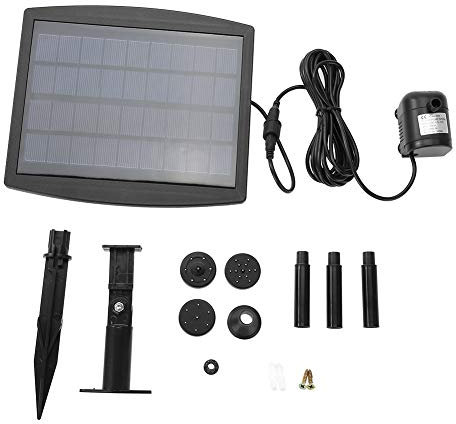 Pompa dell'acqua ad energia solare, pompa dell'acqua della fontana ad energia solare da 2200mAh 2,5 W per acquario di piante da giardino con laghetto in piscina