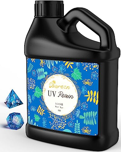 Bsrezn Resina UV 1KG Granello di Dura, Kit di Resina Epossidica Trasparente a Indurimento UV di Grandi Dimensioni, Colla Attivata Solare per la Creazione di Gioielli a Rapida Polimerizzazione 1000g
