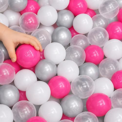 LittleTom Lot de 200 Balles pour Piscine à Balles - Diamètre 5,5 cm - pour Sphères de Jeu Enfants Intérieur et Extérieur - Boules Légères Résistantes -Accessoire Aire Loisirs Maison Crèche
