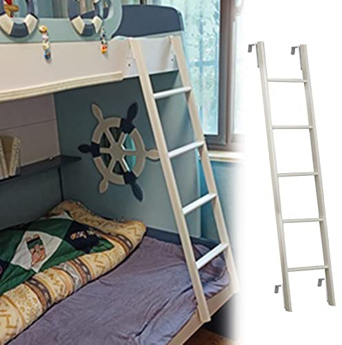 Hochbettleiter Weiße Universelle Kleinbett -Etagenleiter, Nicht Schlupfende Sicherheits-Austauschbarer Bunk-Bettleiter, Leiter, Camper Hook -on Climb Leiter - 45 Zoll/ 50 Zoll/ 55 Zoll/ 59 Zoll ( Size
