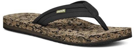 Sanuk Men's Ziggy Flip-Flop, Black Multi, 6 UK