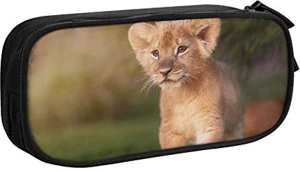 BAAROO Art Lion großes Federmäppchen mit 2 Fächern, Federmappe für Mädchen, Jungen, Studenten, Schule O, farbe, 5.0cm*10.5cm*20.5cm, federmäppchen