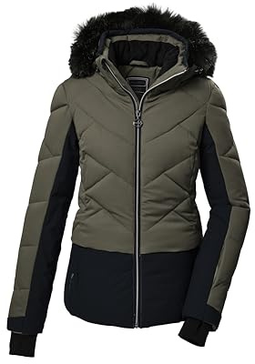 Killtec Damen Ksw 102 Wmn Ski Qltd Jckt Skijacke/Funktionsjacke in Daunenoptik mit abzippbarer Kapuze und Schneefang