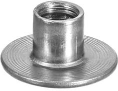 QUARKZMAN M8 Tuercas en T 12pcs Acero al Carbono 10mm Alt Agujero Pasante | Tuercas Redondas con Base Soldable, Tuercas de Placa con Rosca Hembra