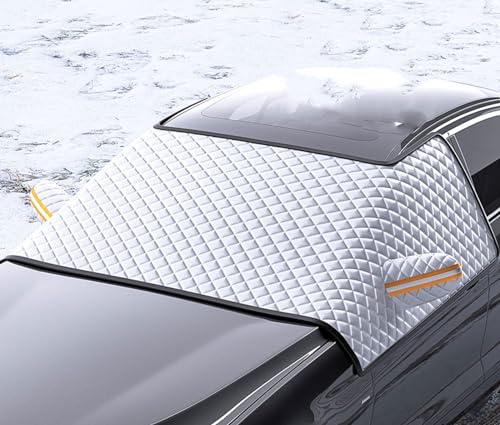 Couverture de Pare-Brise de Voiture l'hiver Films de Protection Antigel pour Toyota Land Cruiser (J300) 2021-,Couverture de Neige Épaisse et Durable Résistante Au Gel à la Neige et Aux UV