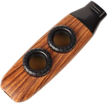 Wisboey Doppelloch-Design Kazoo Doppelmembran Kazoo Begleitung Ukulele Gitarre Violine Tragbares Musikinstrument Langlebig Einfach zu Bedienen -A
