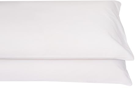 Inhabitopia Fundas Almohada 70x40, Blancas, Pack de 2 Algodón y Poliéster | Suaves, Fundas de Cama